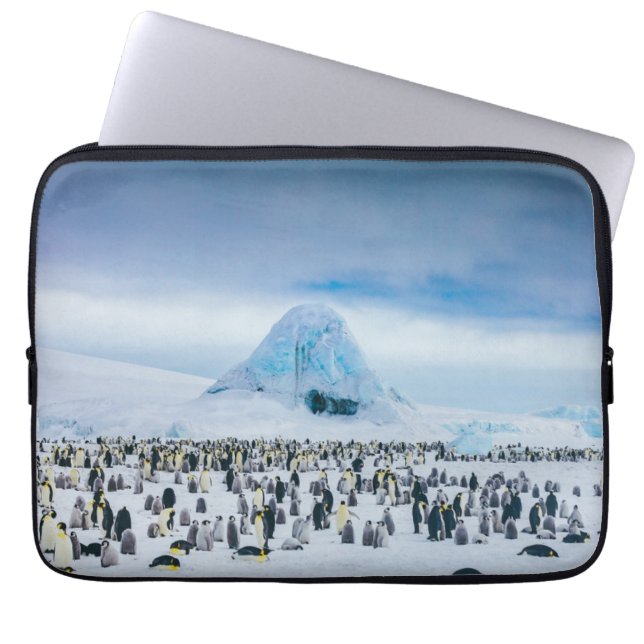 Cutest Baby Animals | Emperor Penguin Colony Laptop Sleeve (Front)