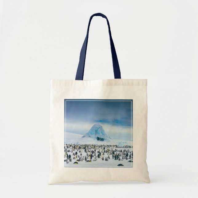 Cutest Baby Animals | Emperor Penguin Colony Tote Bag (Front)