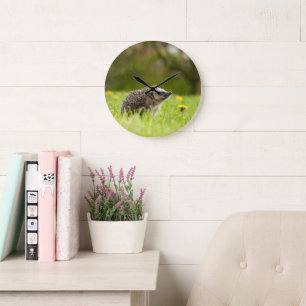 Cutest Baby Animals European Hedgehog Large Clock