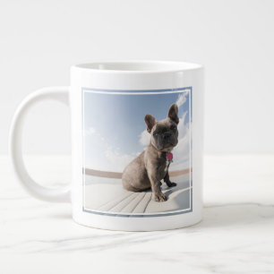 Cutest Baby Animals   French Bulldog Boating Large Coffee Mug
