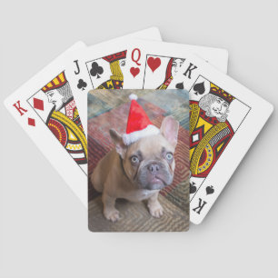 Cutest Baby Animals French Bulldog Christmas Playing Cards