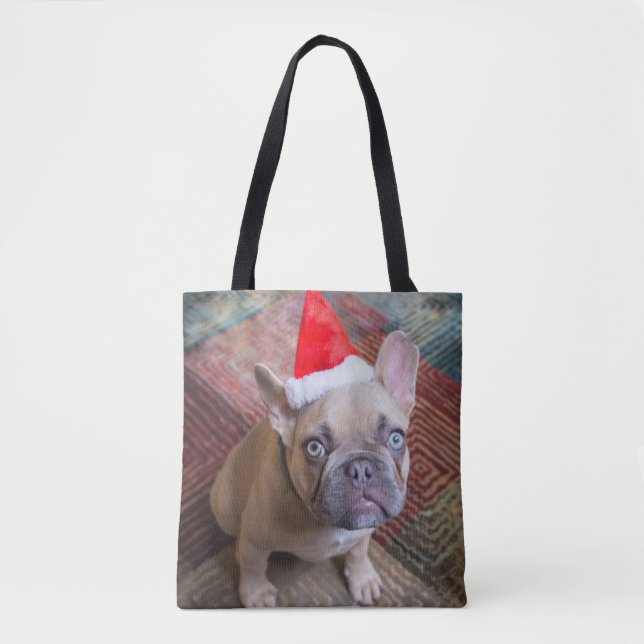 Cutest Baby Animals | French Bulldog Christmas Tote Bag (Front)