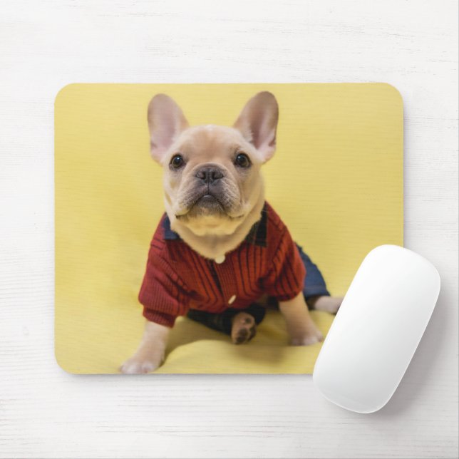 Cutest Baby Animals | French Bulldog Dressed Mouse Pad (With Mouse)