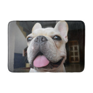 Cutest Baby Animals French Bulldog Face Bath Mat