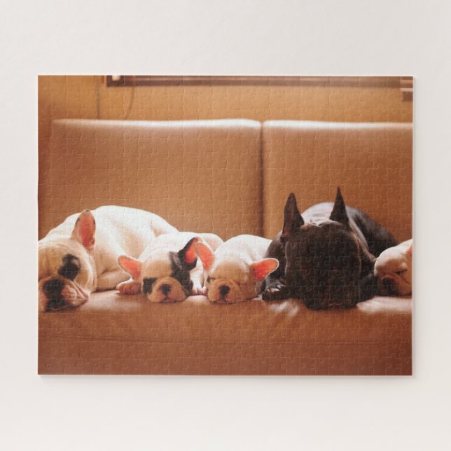 Cutest Baby Animals | French Bulldog Family Jigsaw Puzzle (Horizontal)