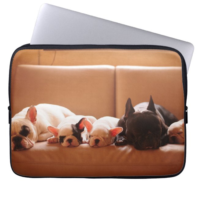 Cutest Baby Animals | French Bulldog Family Laptop Sleeve (Front)
