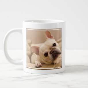 Cutest Baby Animals   French Bulldog Head Tilt Large Coffee Mug