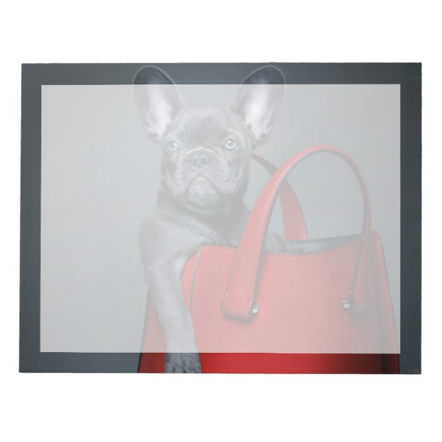 Cutest Baby Animals | French Bulldog in Handbag Notepad (Front)