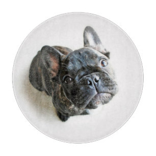Cutest Baby Animals   French Bulldog Look Up Cutting Board