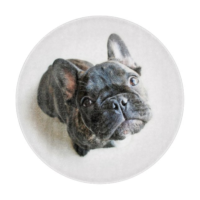 Cutest Baby Animals | French Bulldog Look Up Cutting Board (Front)