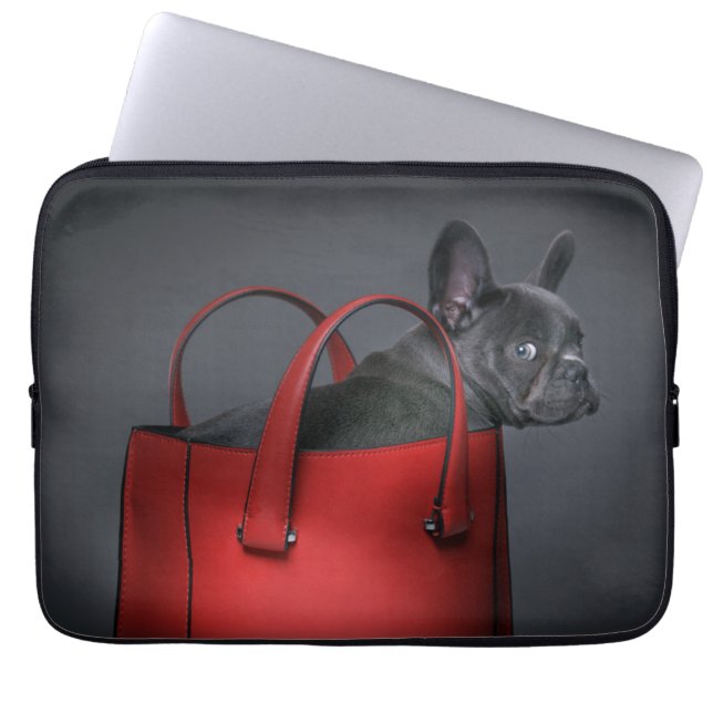 Cutest Baby Animals | French Bulldog Red Hand Bag (Front)