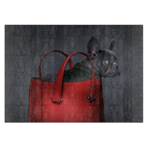 Cutest Baby Animals   French Bulldog Red Hand Bag Cutting Board