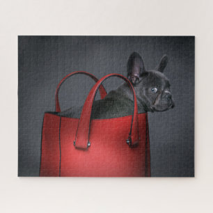 Cutest Baby Animals French Bulldog Red Hand Bag Jigsaw Puzzle