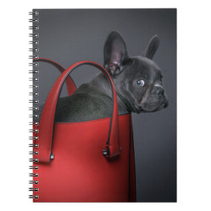 Cutest Baby Animals French Bulldog Red Hand Bag Notebook