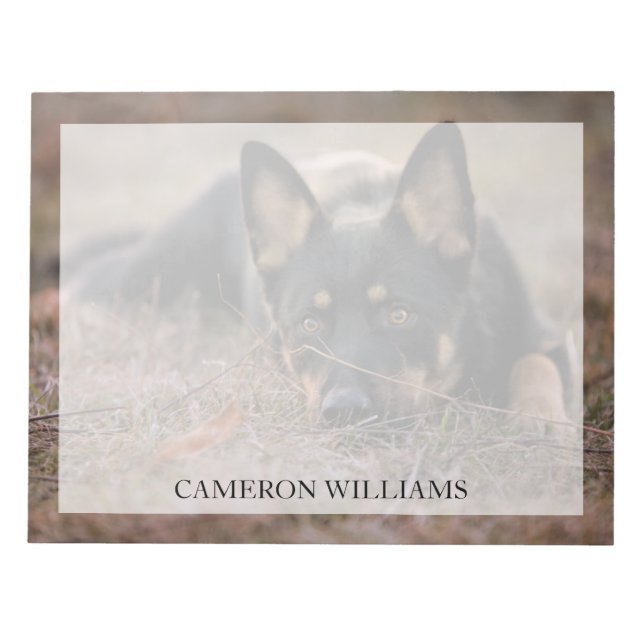 Cutest Baby Animals | German Shepherd Puppy Notepad (Front)