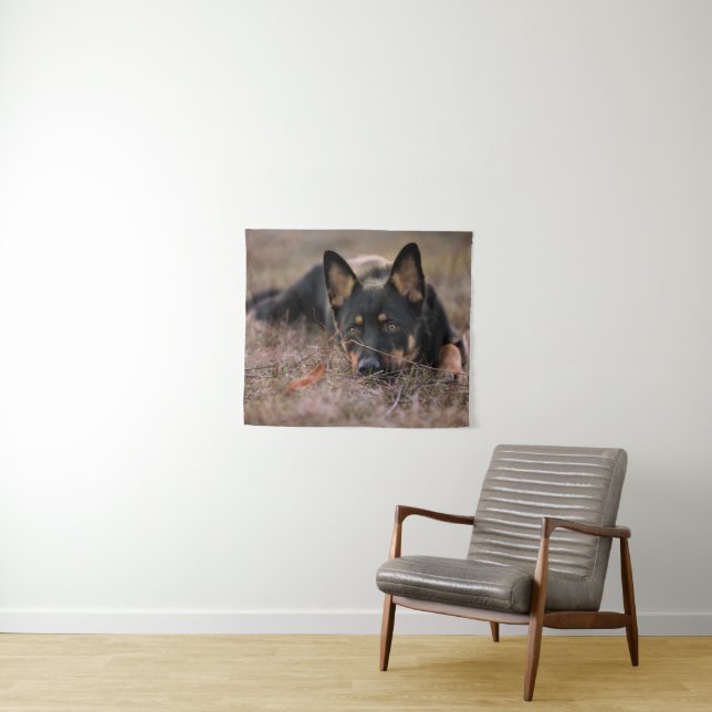 Cutest Baby Animals | German Shepherd Puppy Tapestry (In Situ (Horizontal))