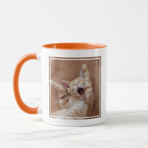 Cutest Baby Animals Ginger Kitten Yawning Mug
