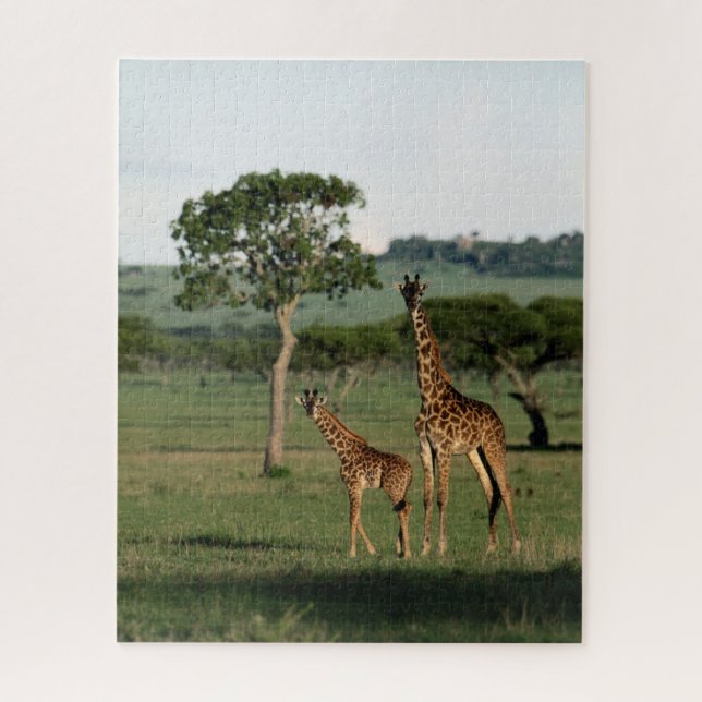 Cutest Baby Animals | Giraffe Calf & Mama Jigsaw Puzzle (Vertical)