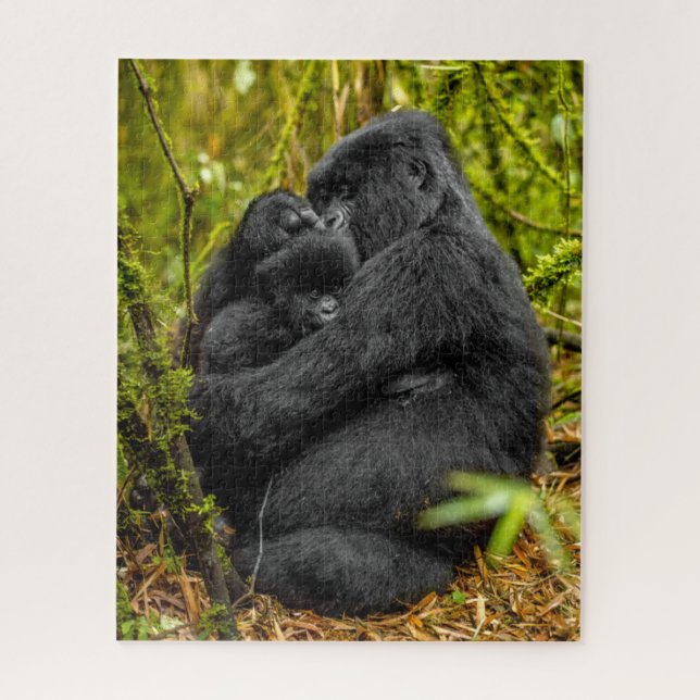 Cutest Baby Animals | Gorilla & Baby Jigsaw Puzzle (Vertical)