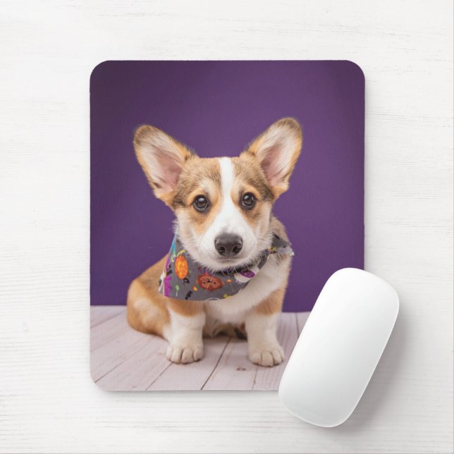 Cutest Baby Animals | Halloween Corgi Mouse Pad (With Mouse)