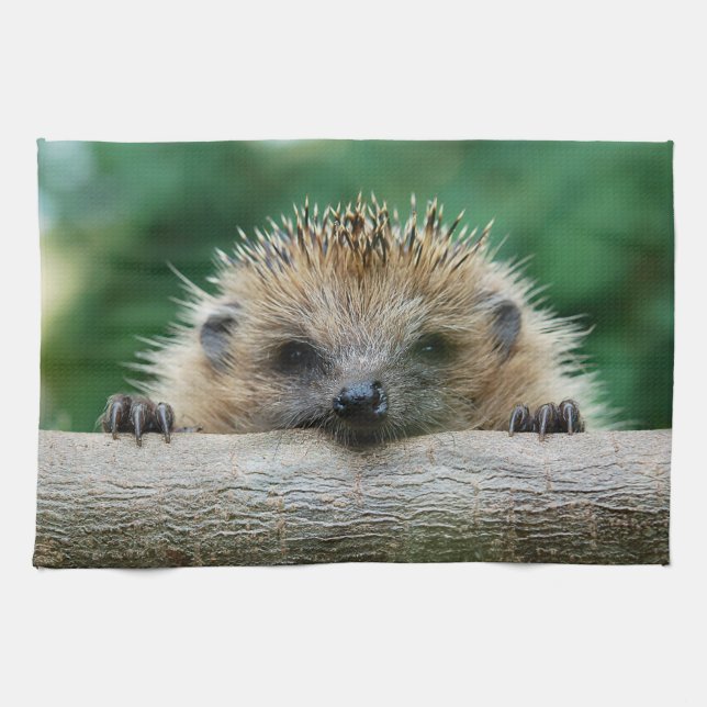 Cutest Baby Animals | Hedgehog Smile Tea Towel (Horizontal)