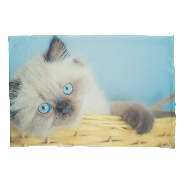 Cutest Baby Animals | Himalayan Seal Point Cat Pillowcase (Front)