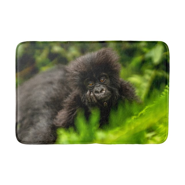 Cutest Baby Animals | Infant Mountain Gorilla Bath Mat (Front)