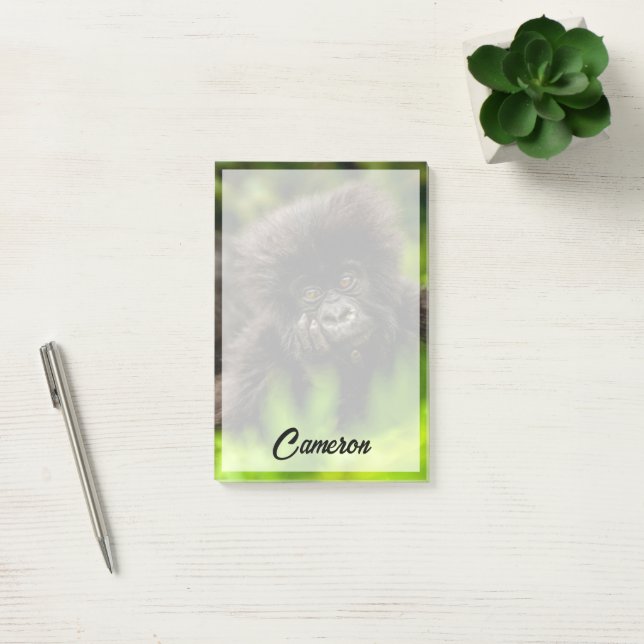 Cutest Baby Animals | Infant Mountain Gorilla Post-it Notes (Office)