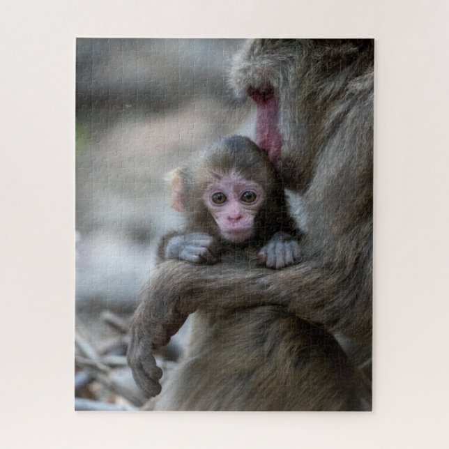 Cutest Baby Animals | Japanese Monkey & Baby Jigsaw Puzzle (Vertical)