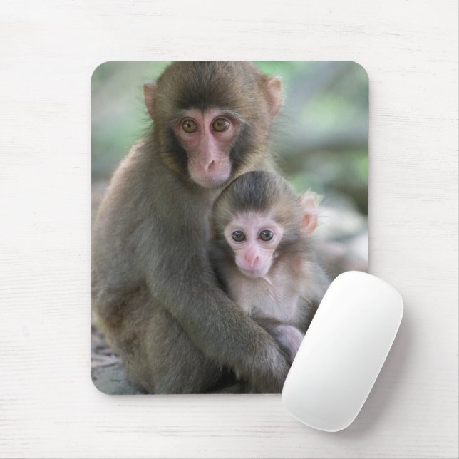 Cutest Baby Animals | Japanese Monkeys Mouse Pad (With Mouse)