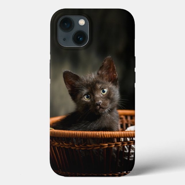 Cutest Baby Animals | Kitten in Basket Case-Mate iPhone Case (Back)