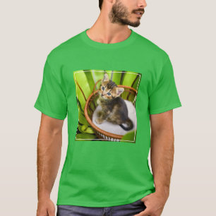 Cutest Baby Animals   Kitten in Basket T-Shirt