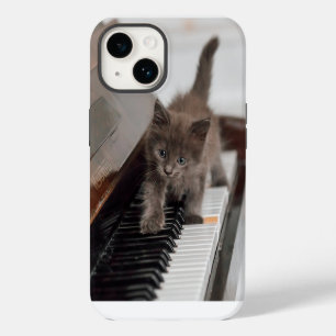 Cutest Baby Animals Kitten on Piano iPhone 14 Case