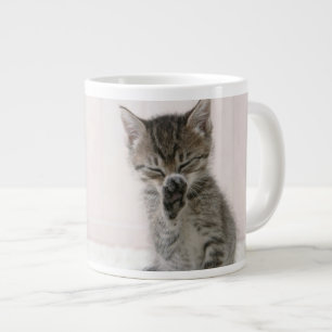 Cutest Baby Animals   Licking Tabby Kitten Large Coffee Mug