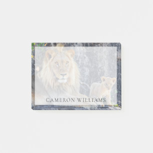 Cutest Baby Animals Lion Dad & Cub Post-it Notes