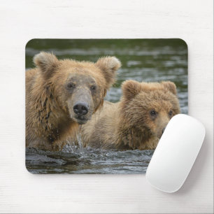 Cutest Baby Animals Mama Bear & Her Cubs Mouse Pad