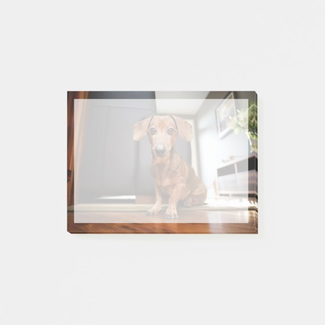 Cutest Baby Animals | Mini Dachshund Puppy Post-it Notes (Front)