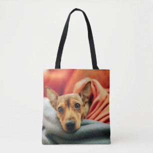 Cutest Baby Animals Miniature Pinscher Tote Bag