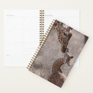 Cutest Baby Animals Mother and Baby Giraffe Planner