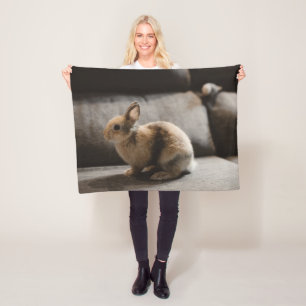 Cutest Baby Animals   Netherland Dwarf Rabbit Fleece Blanket