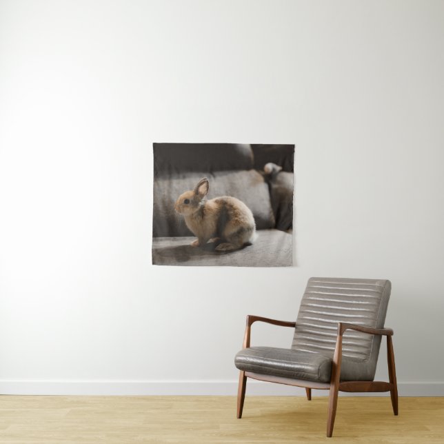 Cutest Baby Animals | Netherland Dwarf Rabbit Tapestry (In Situ (Horizontal))