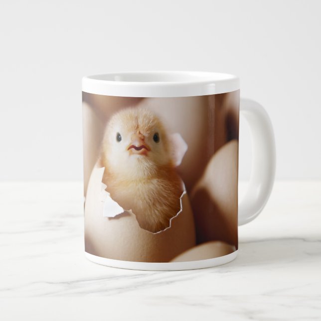 Cutest Baby Animals | New Baby Chick Large Coffee Mug (Front Right)