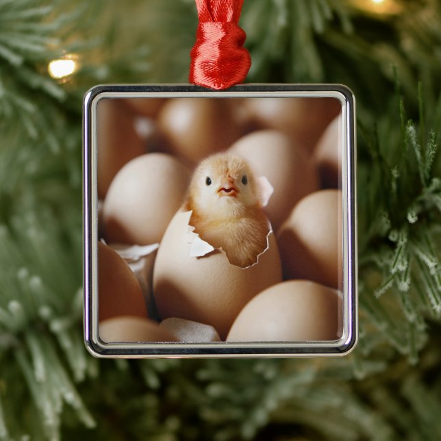 Cutest Baby Animals | New Baby Chick Metal Tree Decoration (Tree)
