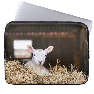 Cutest Baby Animals Newborn Lamb Laptop Sleeve