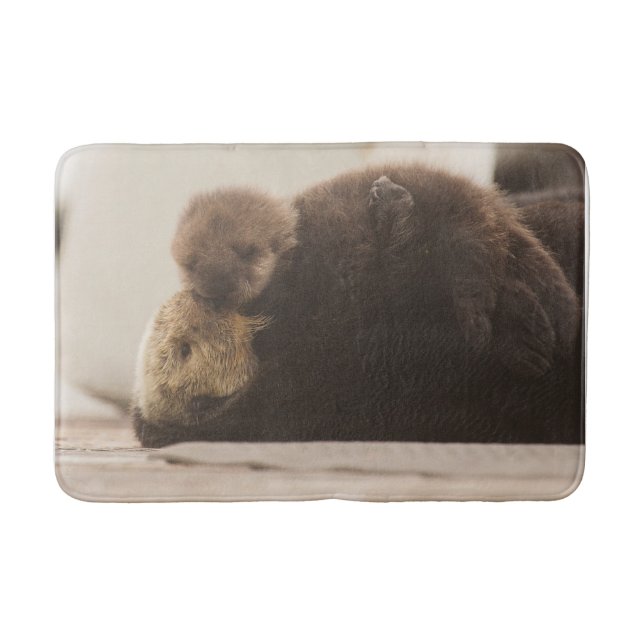 Cutest Baby Animals | Newborn Otter Pup Bath Mat (Front)