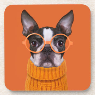 Cutest Baby Animals   Orange Boston Terrier Coaster