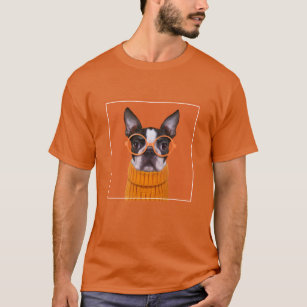 Cutest Baby Animals   Orange Boston Terrier T-Shirt