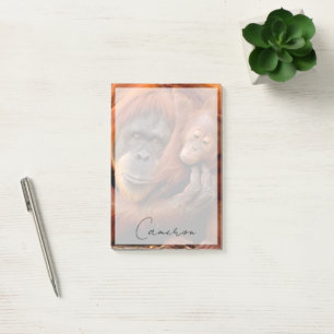 Cutest Baby Animals Orangutan Mum & Baby Post-it Notes