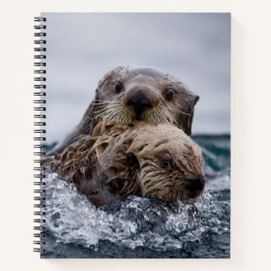Cutest Baby Animals Otter Baby & Mother Notebook