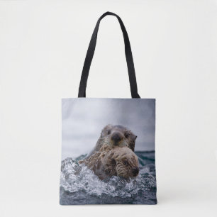 Cutest Baby Animals Otter Baby & Mother Tote Bag